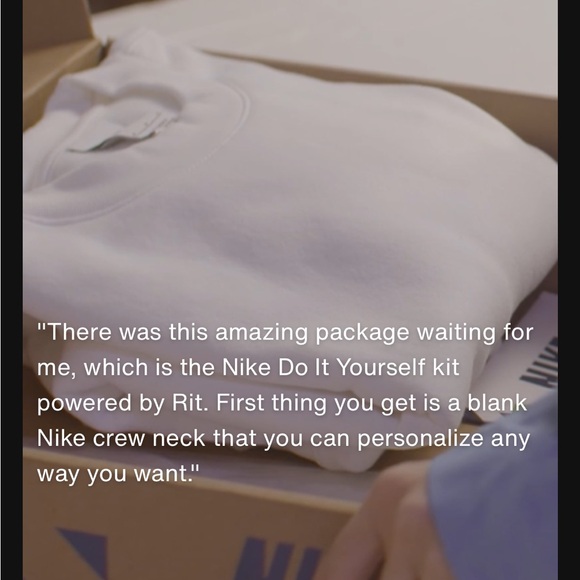 Brand New Nike x Rit Kit DYI Fleece Sweatshirt - Picture 5 of 5